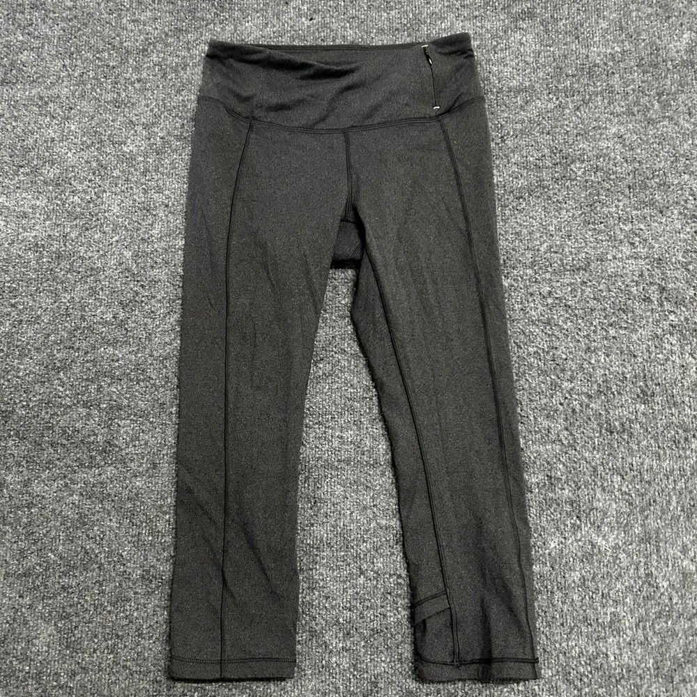 CALIA Leggings Womens Size S Gray Heather Cropped Athletic Yoga Zipper Pocket